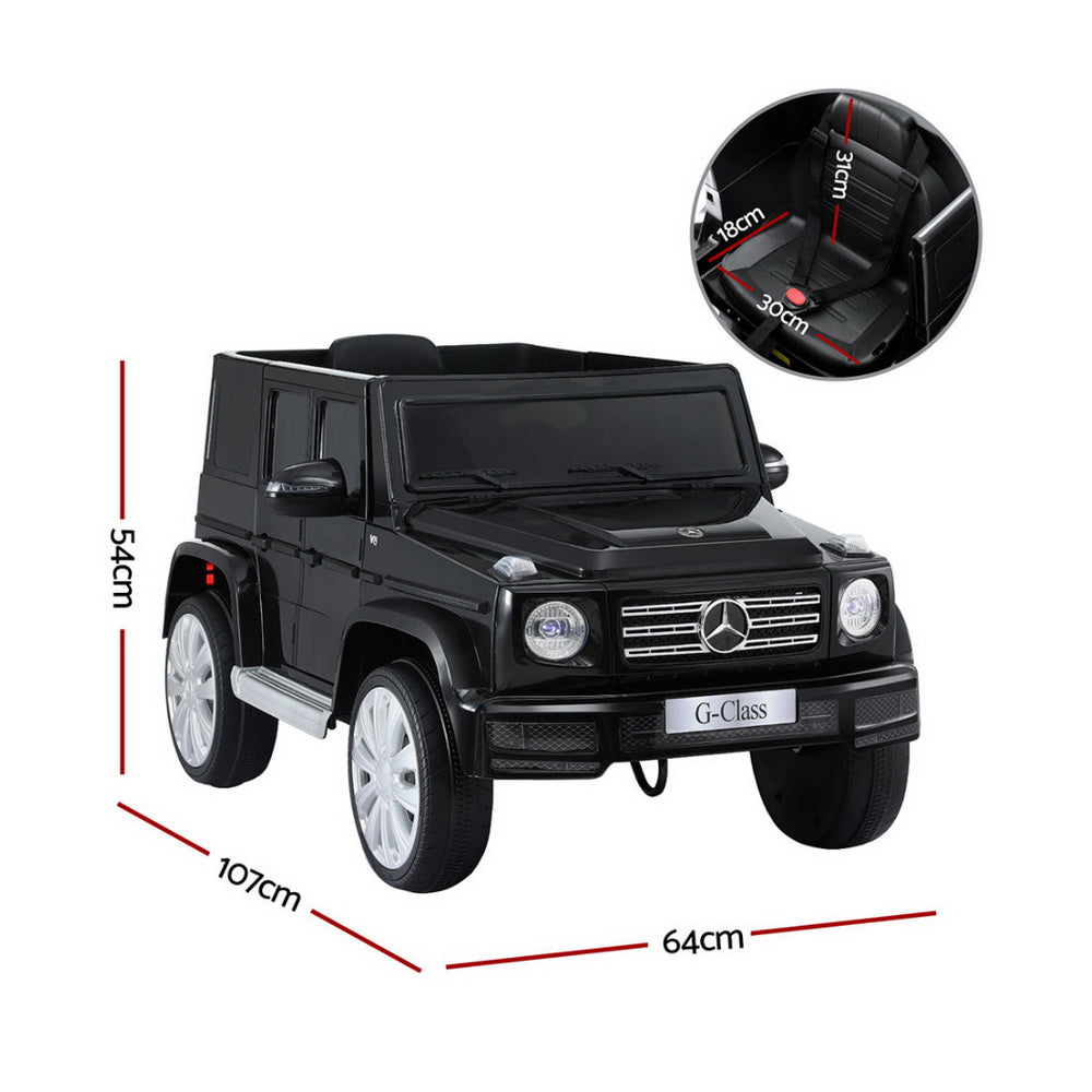 Kids Ride On Car | Licensed Mercedes-Benz G500 | 12V | Electric with Remote & Horn | Black