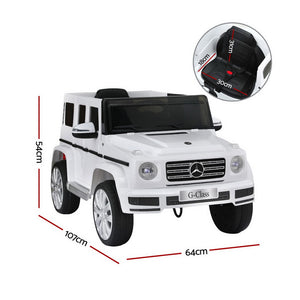 Kids Ride On Car | Licensed G500 | 12V | Electric with Remote & Horn | White