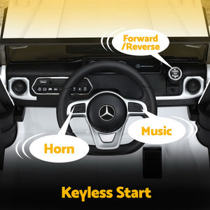 Kids Ride On Car | Licensed G500 | 12V | Electric with Remote & Horn | White