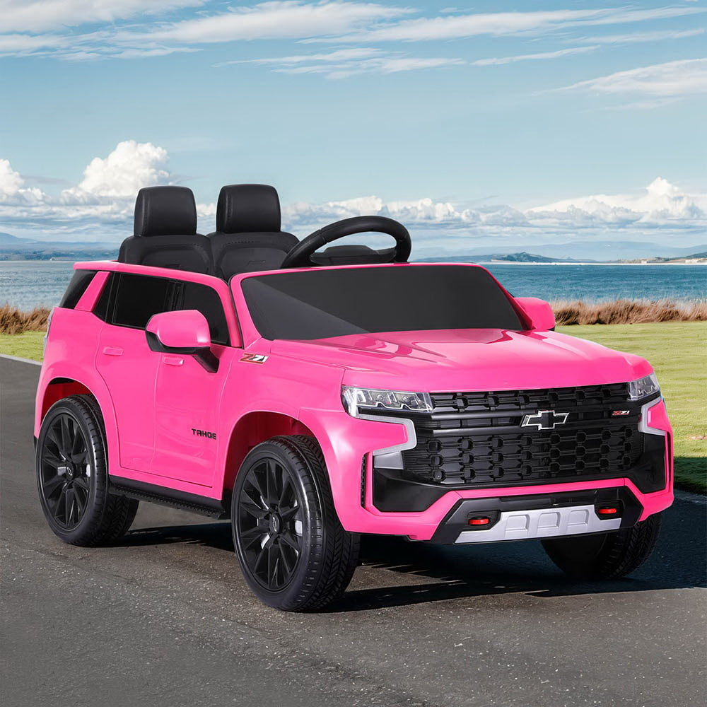 Kids Ride On Car | Licensed Chevrolet Tahoe | Electric Toys | Horn Remote | 12V | Pink