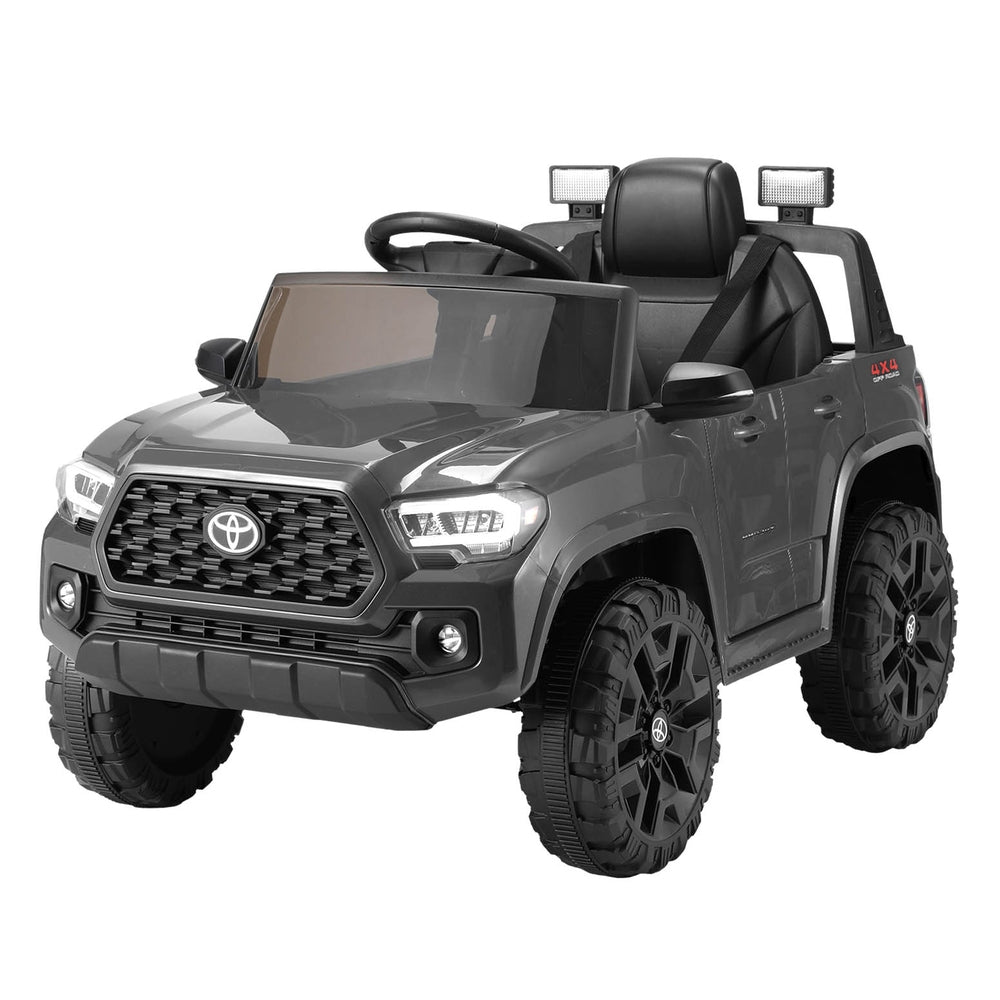 Kids Electric Ride On Car | Toyota Tacoma | Off Road Jeep Toy Cars | Remote | 12V | Grey