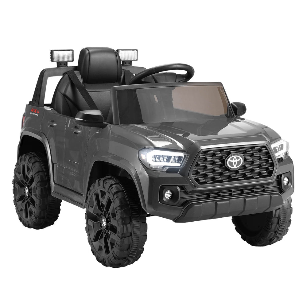 Kids Electric Ride On Car | Toyota Tacoma | Off Road Jeep Toy Cars | Remote | 12V | Grey