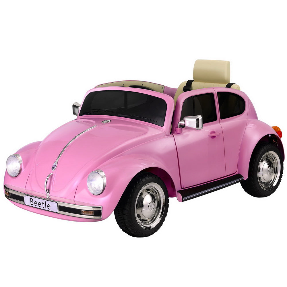 Kids Ride On Car | Licensed Volkswagen Beetle | Electric Toys | Horn Remote | 6V | Pink