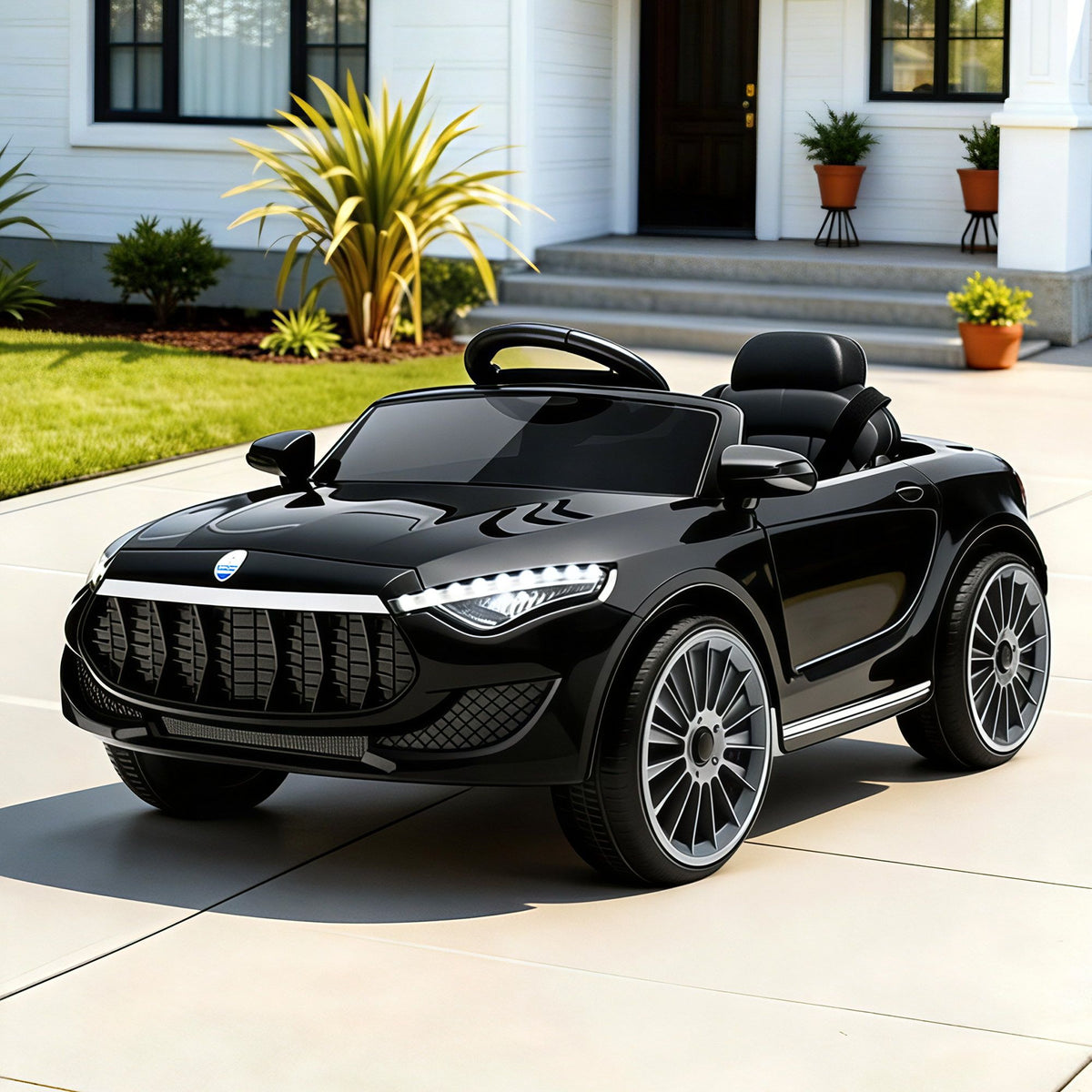 Rigo Kids Ride On Car Electric Toys 12V Battery Remote Control Black MP3 LED