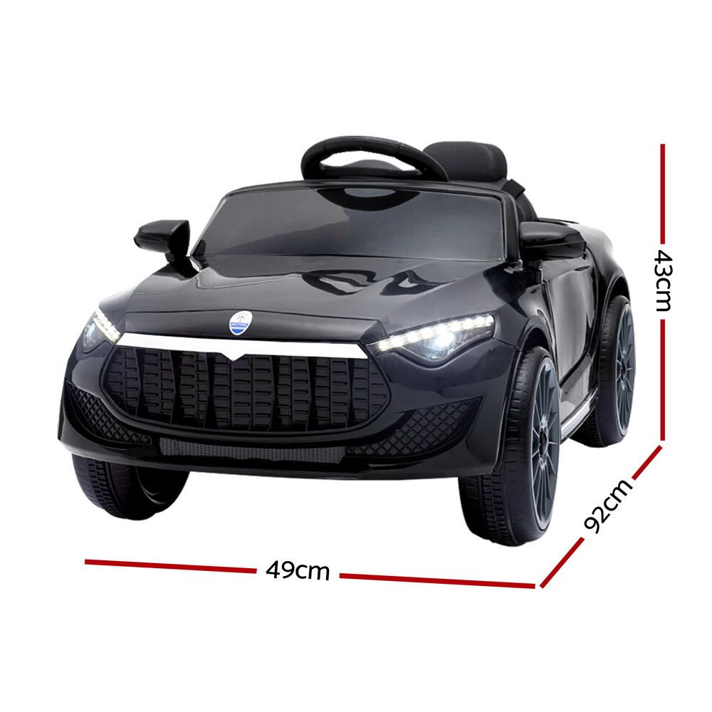 Rigo Kids Ride On Car Electric Toys 12V Battery Remote Control Black MP3 LED