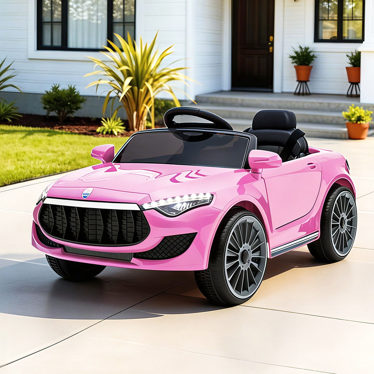 Rigo Kids Ride On Car Battery Electric Toy Remote Control Pink Cars Dual Motor