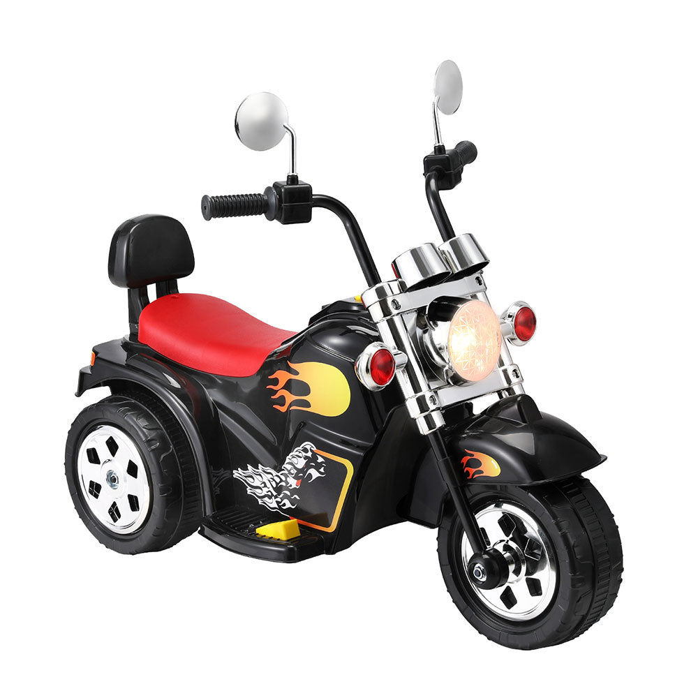 Rigo Kids Ride On Car | Motorcycle Motorbike | Electric Toys | Horn Music | 6V | Black