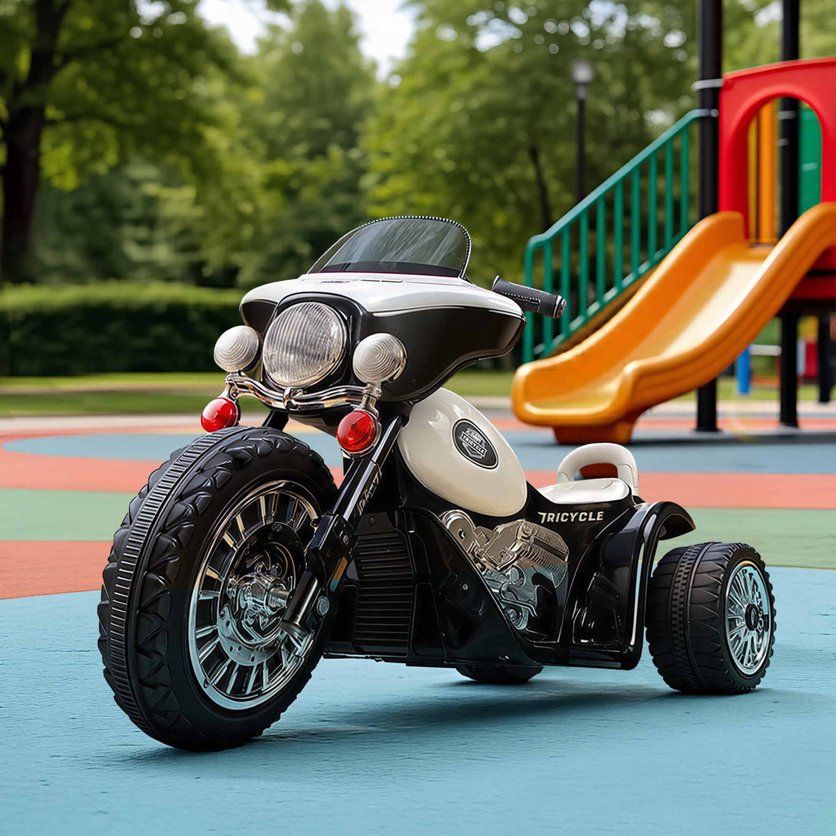 Rigo Kids Ride On Motorbike Motorcycle Toys Black White