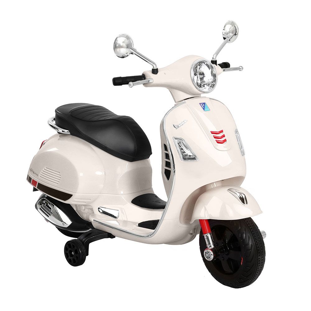 Electric Ride On Motorcycle | Vespa Licensed GTS | White
