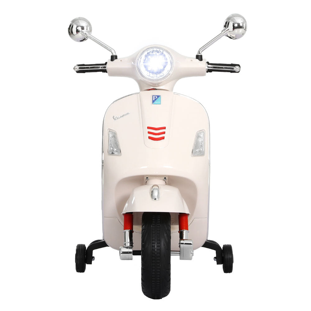 Electric Ride On Motorcycle | Vespa Licensed GTS | White
