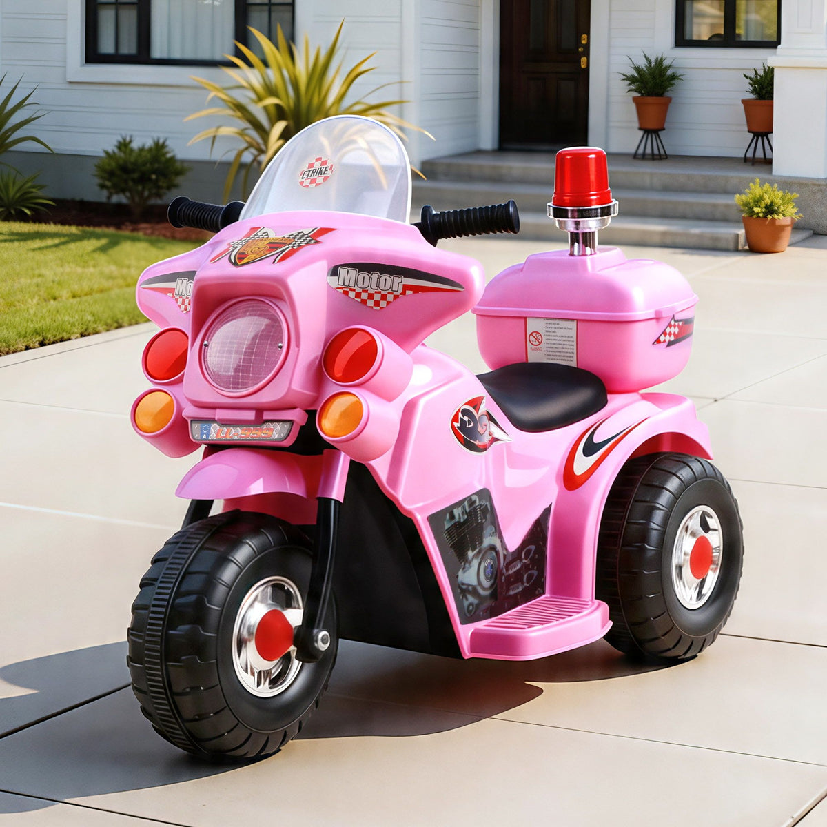 Rigo Kids Ride On Motorbike Motorcycle Car Pink