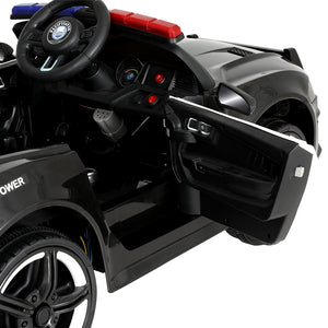 Electric Ride On Car | Patrol Police Car | Battery Powered Toy | 12V Black