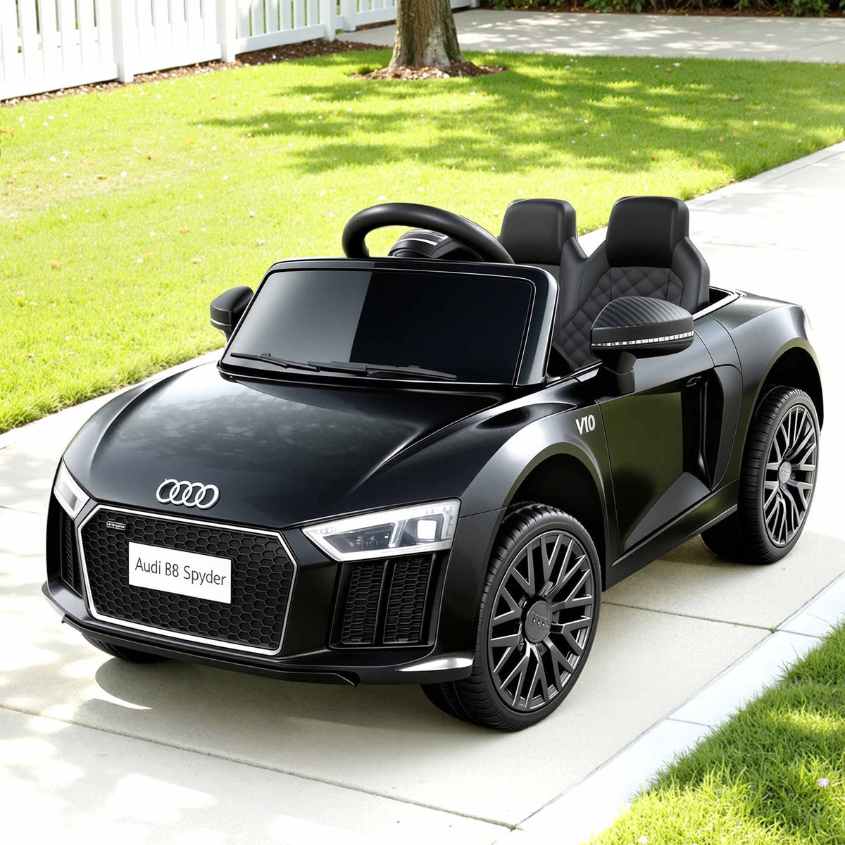 Kids Ride On Car Audi R8 Licensed Electric 12V Black