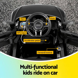 Kids Ride On Car Audi R8 Licensed Electric 12V Black