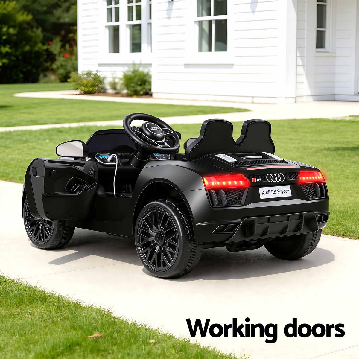 Kids Ride On Car Audi R8 Licensed Electric 12V Black