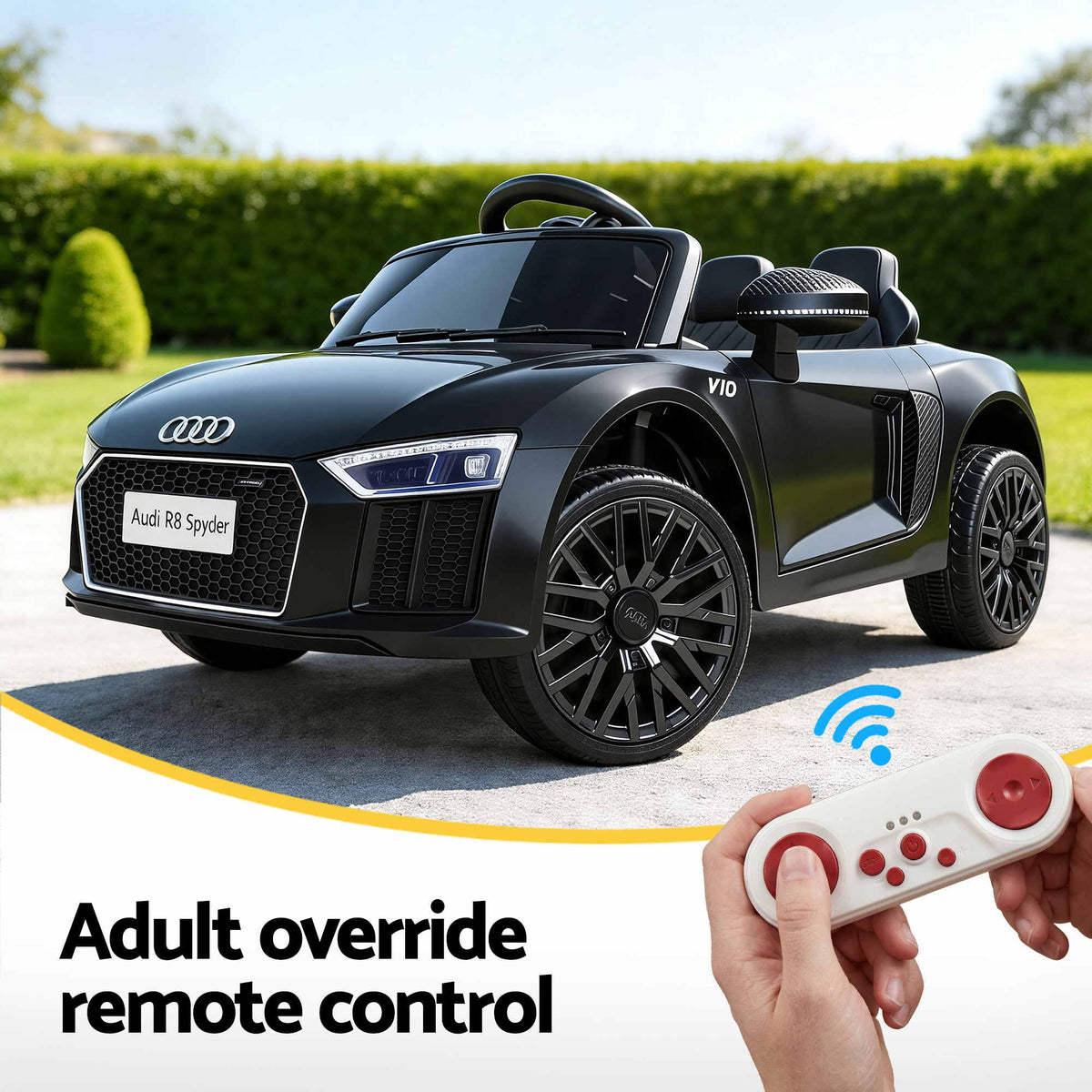Kids Ride On Car Audi R8 Licensed Electric 12V Black