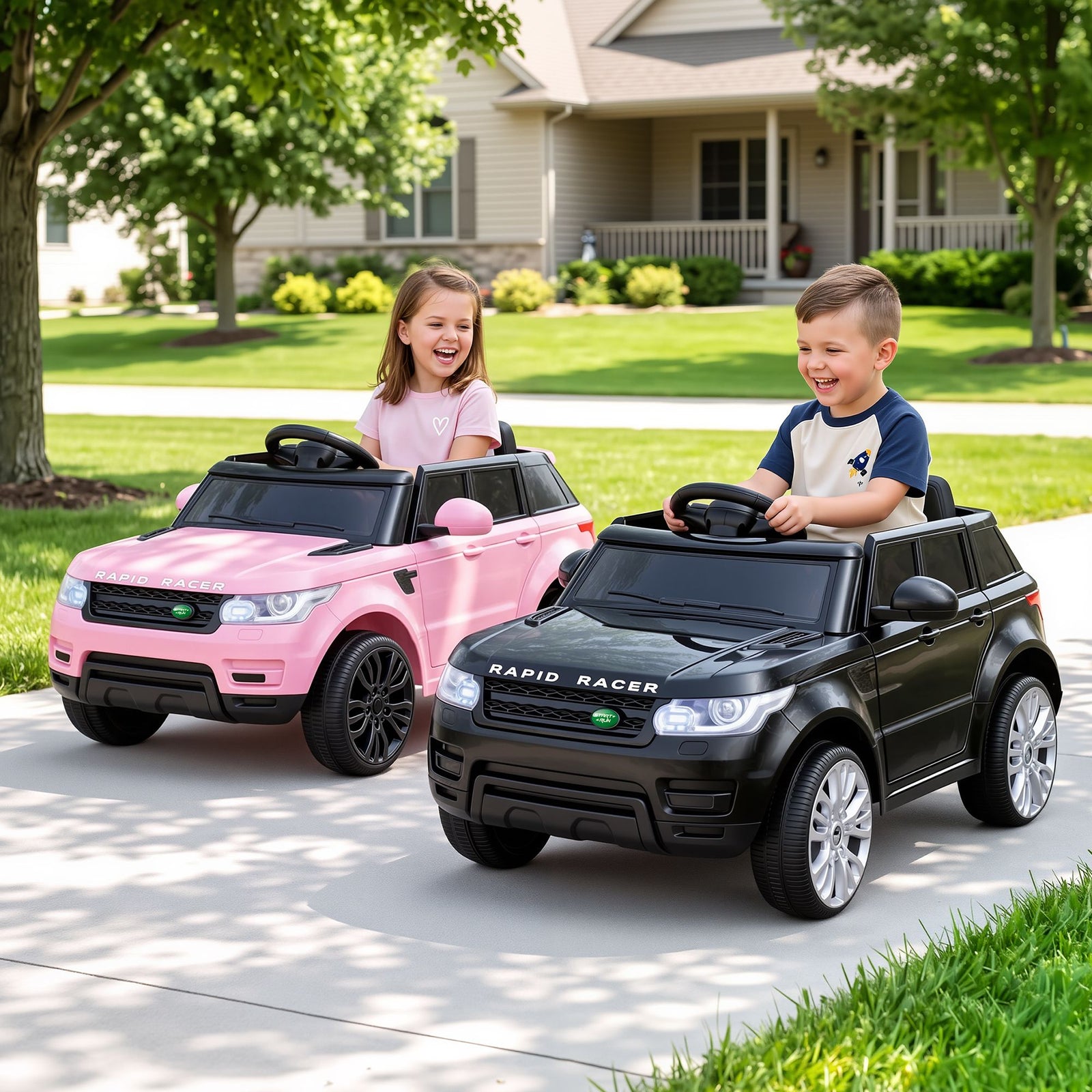 Kids Electric Ride On Car | Remote Control | Black & Pink
