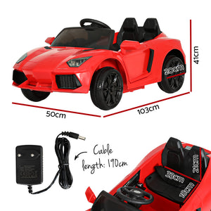 Electric Ride On Car | Ferrari-Inspired Toy Car | Remote Control | 12V Red