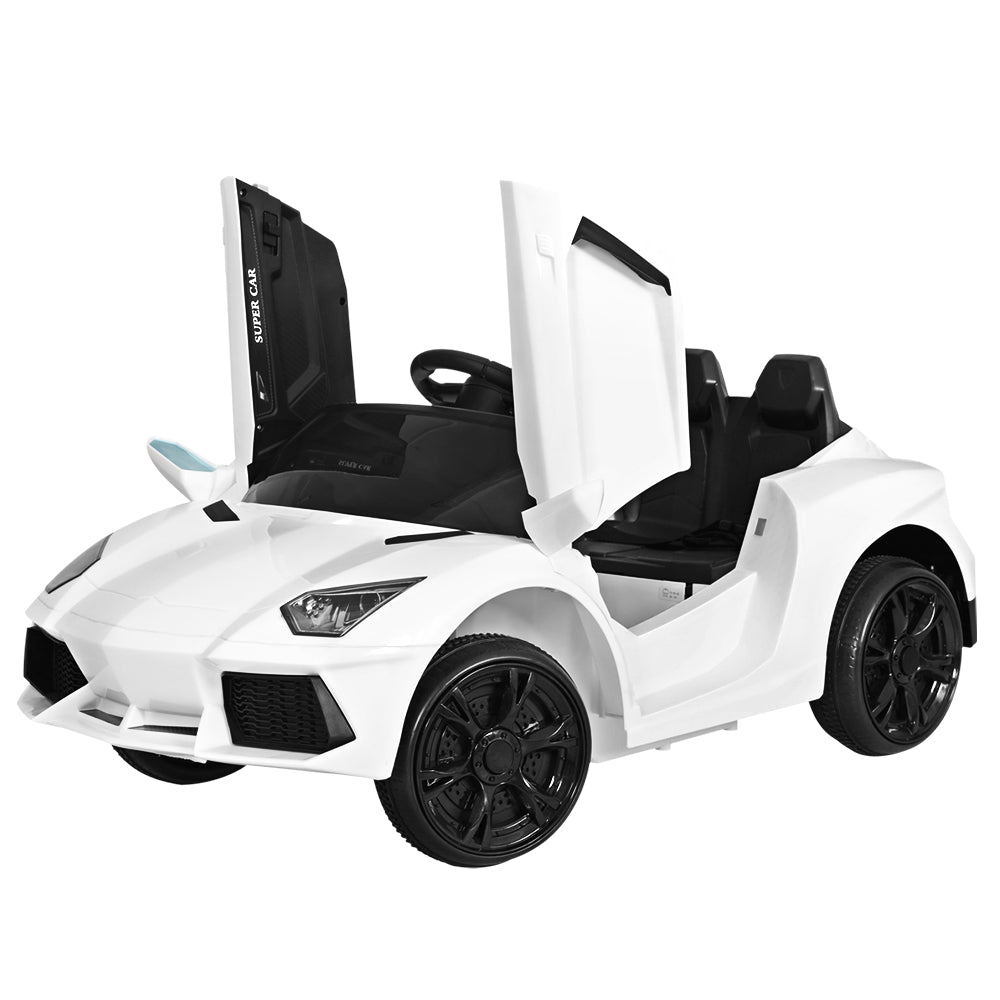 Electric Ride On Car | Ferrari-Inspired Toy Car | Remote Control | 12V White