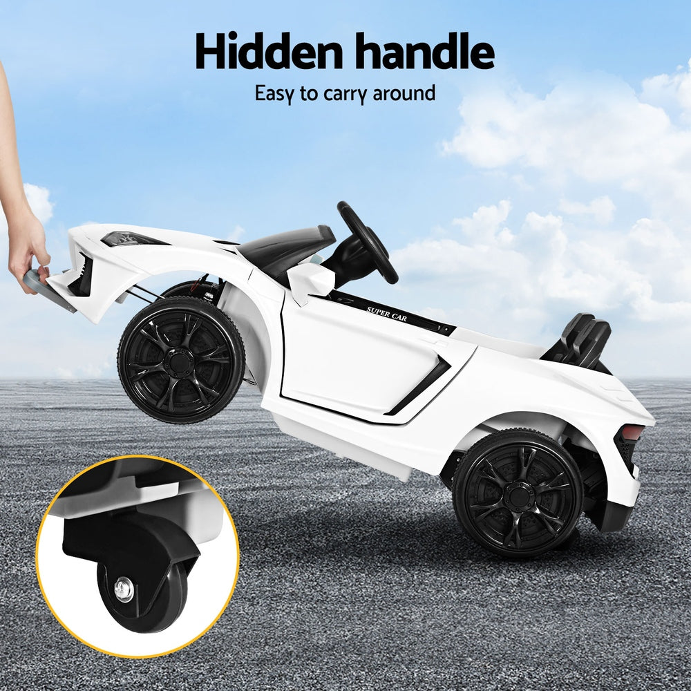 Electric Ride On Car | Ferrari-Inspired Toy Car | Remote Control | 12V White
