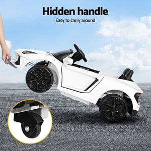 Electric Ride On Car | Ferrari-Inspired Toy Car | Remote Control | 12V White