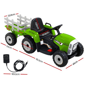 Electric Ride On Car | Tractor Toy | Remote Control | 12V Green