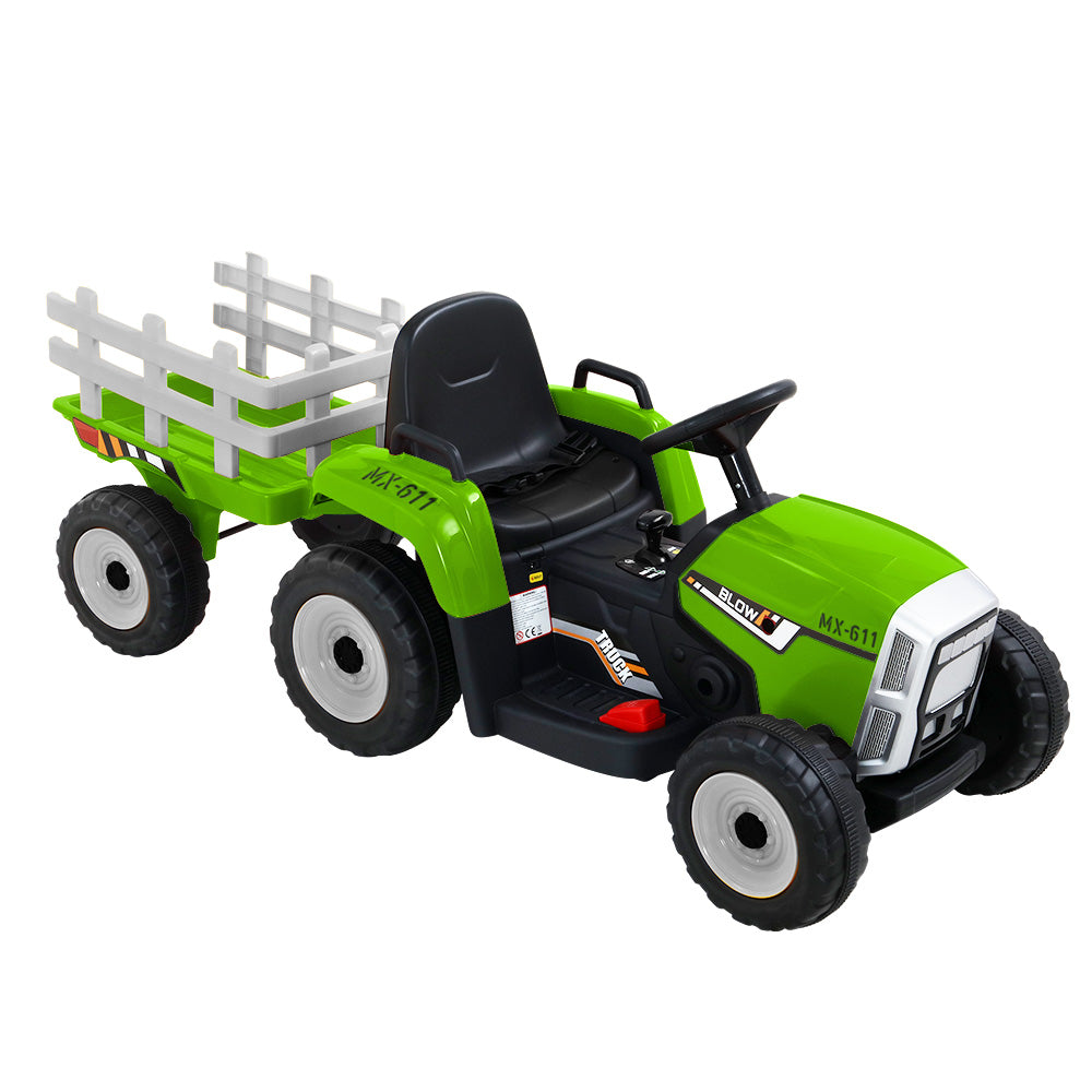 Electric Ride On Car | Tractor Toy | Remote Control | 12V Green