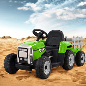 Electric Ride On Car | Tractor Toy | Remote Control | 12V Green