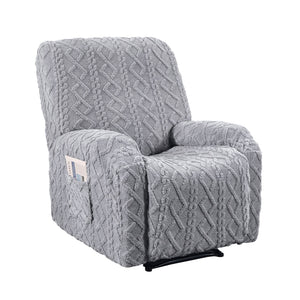 Artiss Recliner Chair Covers with Storage Side Pockets Grey
