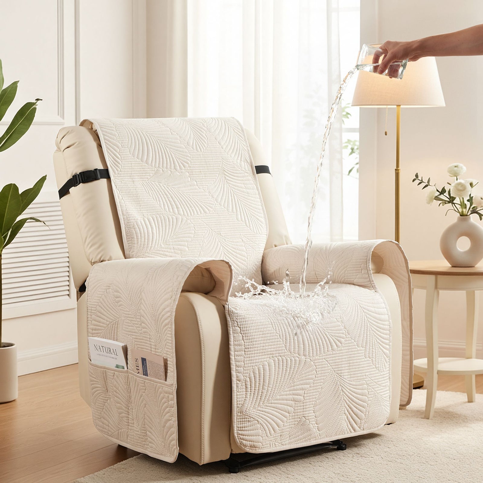 Quilted Recliner Chair Cover | Waterproof Slipcover
