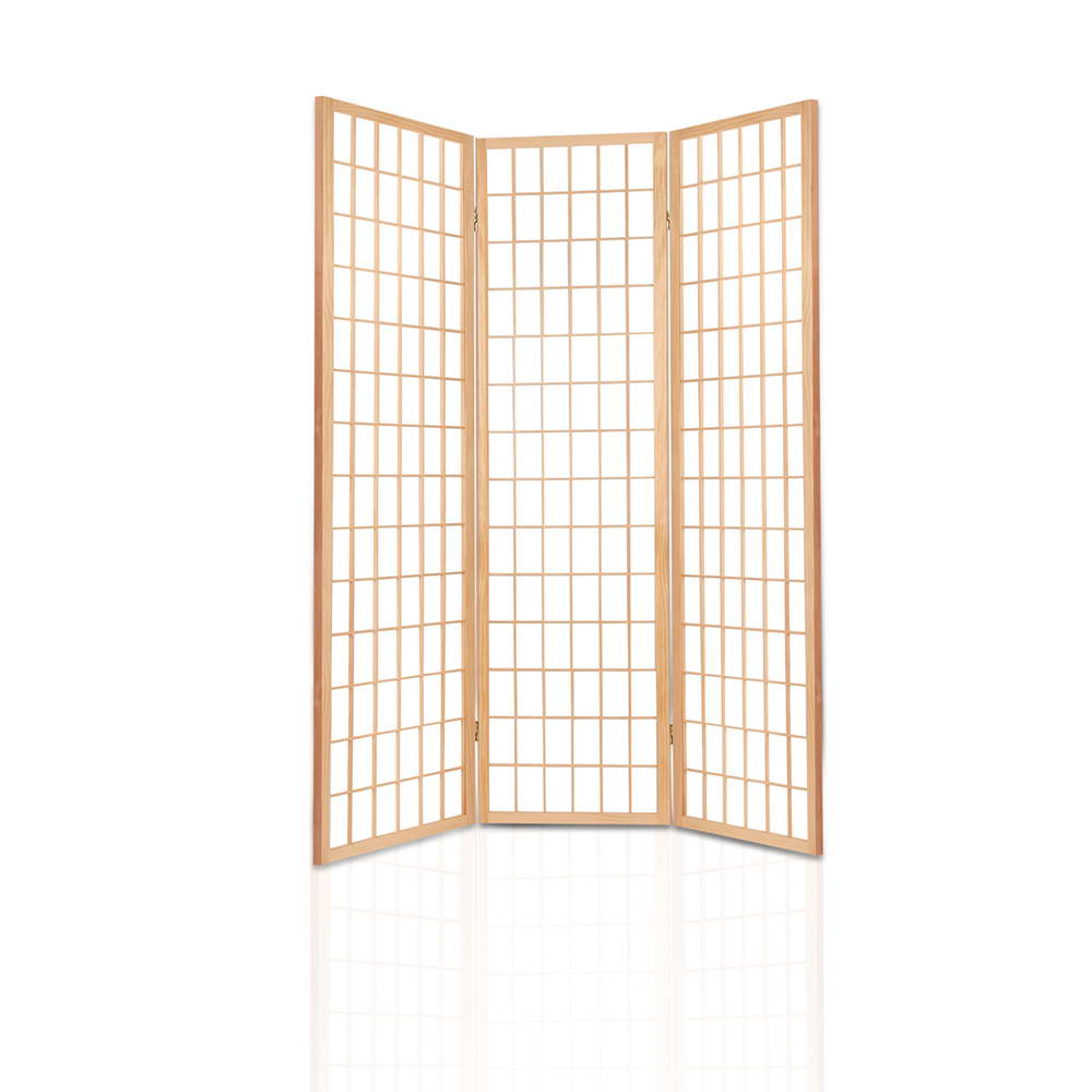3 Panel Room Divider Screen | 131x179cm | Natural