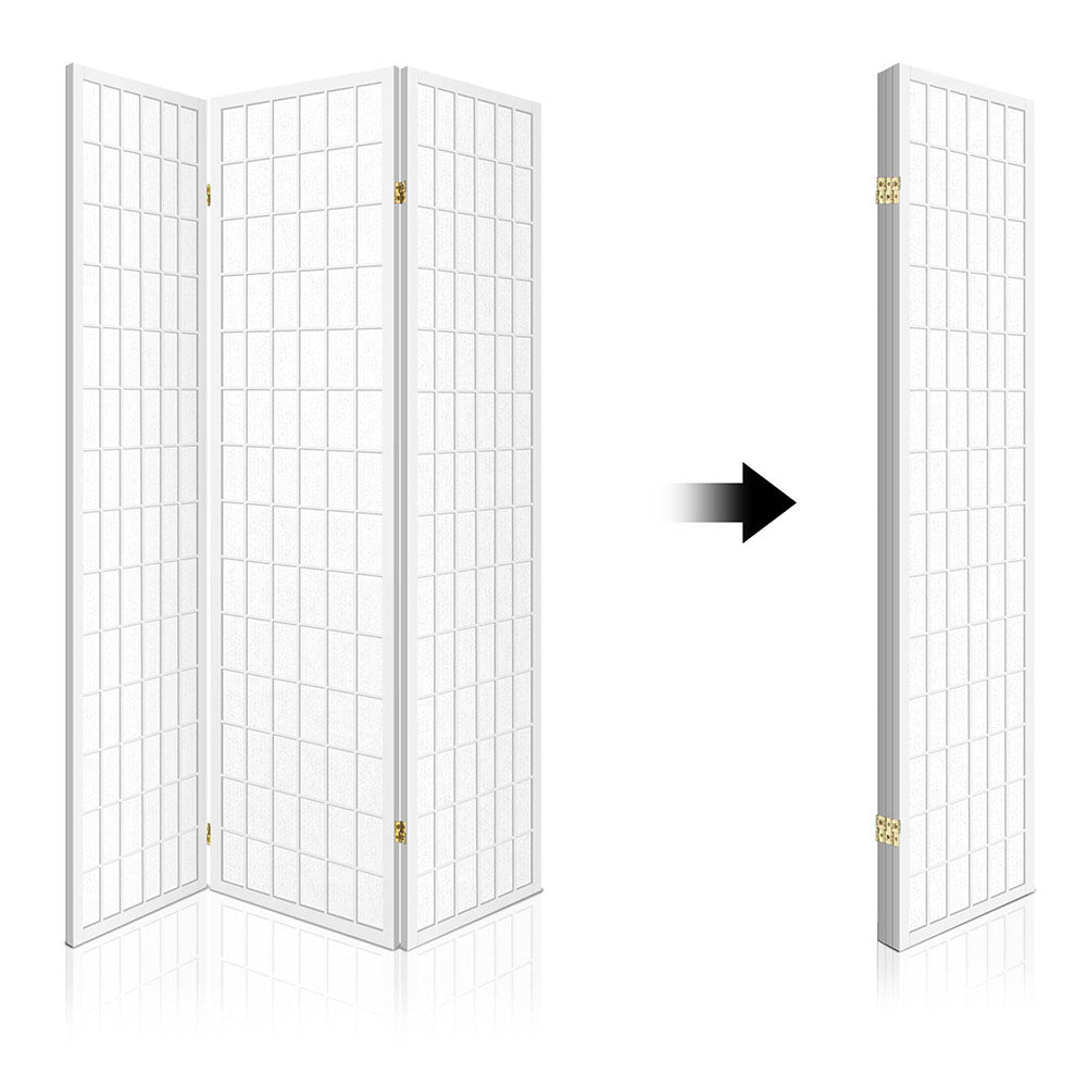 3 Panel Room Divider Screen | 131x179cm | White