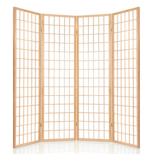 4 Panel Room Divider Screen | 174x179cm | Natural