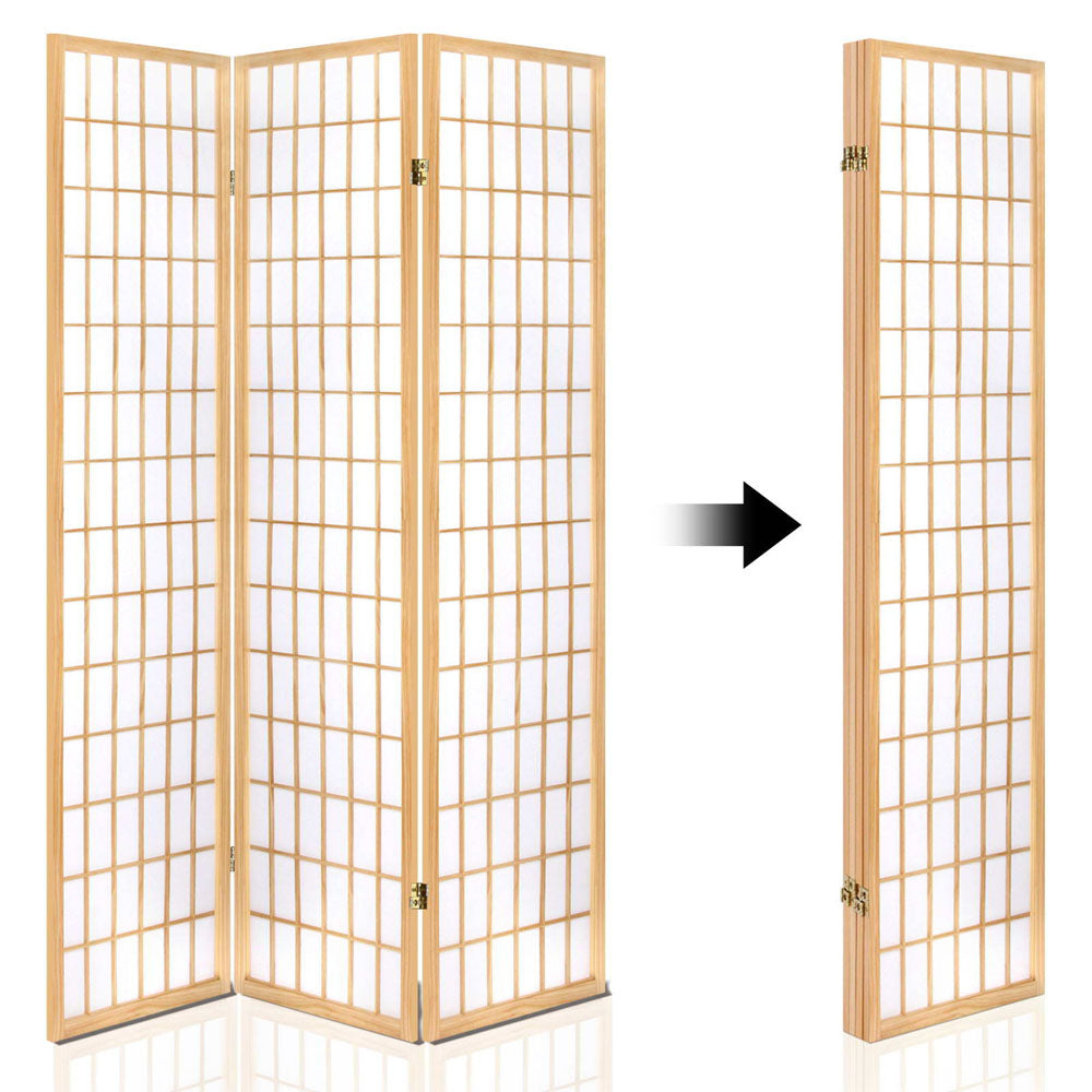 4 Panel Room Divider Screen | 174x179cm | Natural