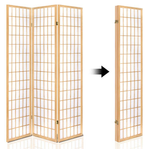 4 Panel Room Divider Screen | 174x179cm | Natural