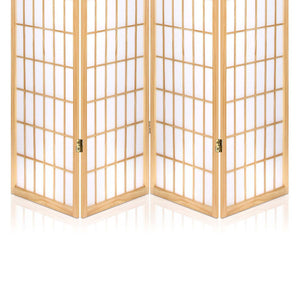 4 Panel Room Divider Screen | 174x179cm | Natural