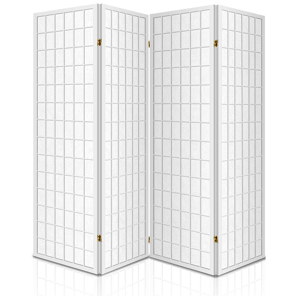 4 Panel Room Divider Screen | 174x179cm | White