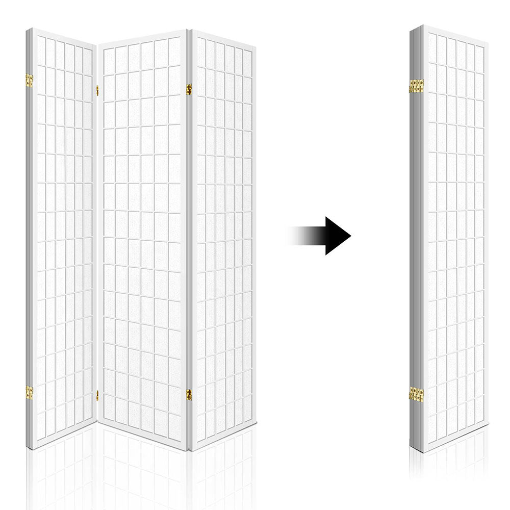 4 Panel Room Divider Screen | 174x179cm | White