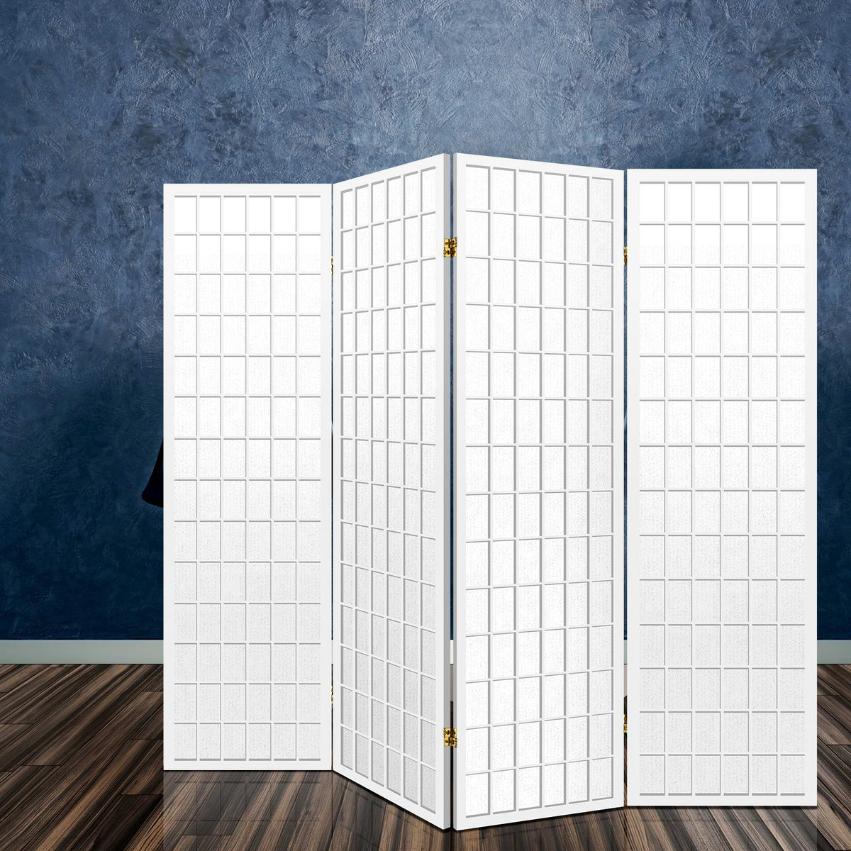 4 Panel Room Divider Screen | 174x179cm | White