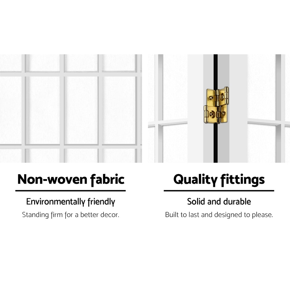 8 Panel Room Divider Screen | 348x179cm | White