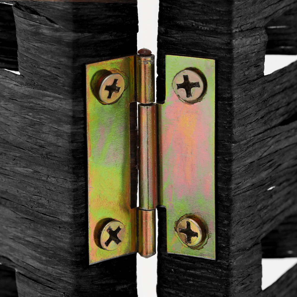 Room Divider Screen | 3-Panel | 123x170cm | Woven Black