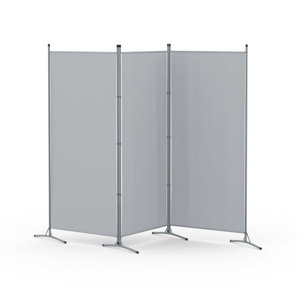 Room Divider Screen | 3 Panel | 260x180cm | Fabric | Grey