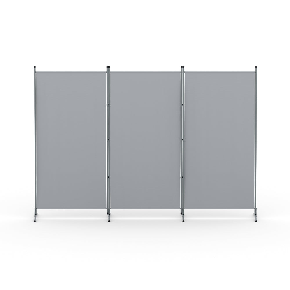 Room Divider Screen | 3 Panel | 260x180cm | Fabric | Grey