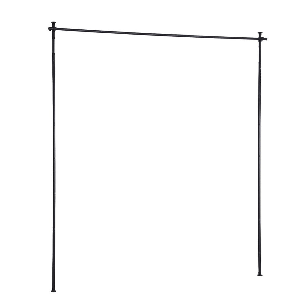 Extendable Curtain Rod | Room Divider Pole | Black | Telescopic