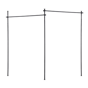 Room Divider Curtain Rod | Extendable | Black | Adjustable Width