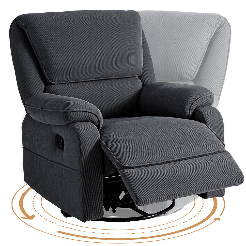 Rocking Recliner Chair | 360° Swivel | Massage & Heated Functions