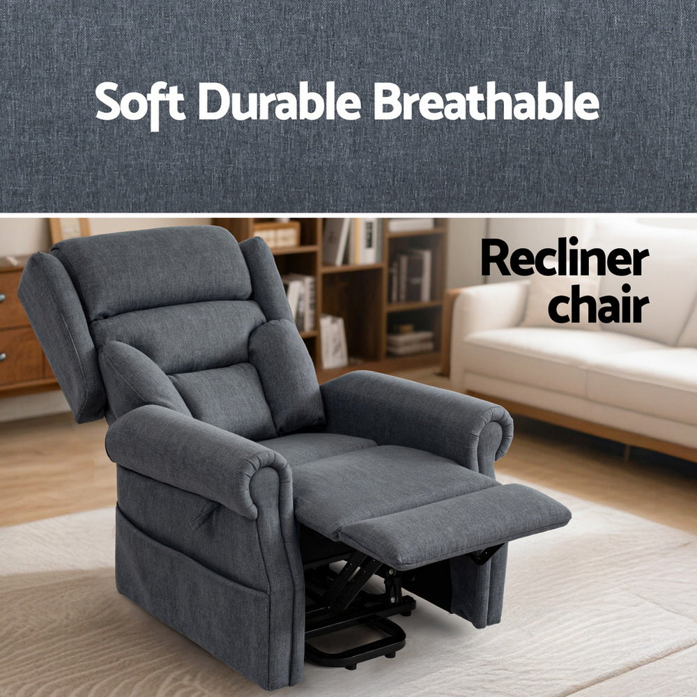 Electric Recliner Sofa | Power Lift | Massage & Heated Functions