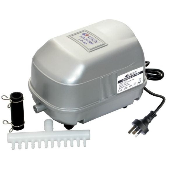 RESUN 12 Outlet Air Pump | 3000L/hr (50L/min) | 240V 35W | Low Noise Linear Diaphragm | Includes 12-Way Manifold