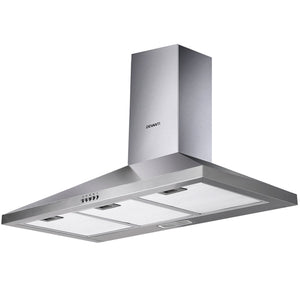 Devanti Range Hood 90cm 900mm Kitchen Canopy Stainless Steel Rangehood Wall Mount
