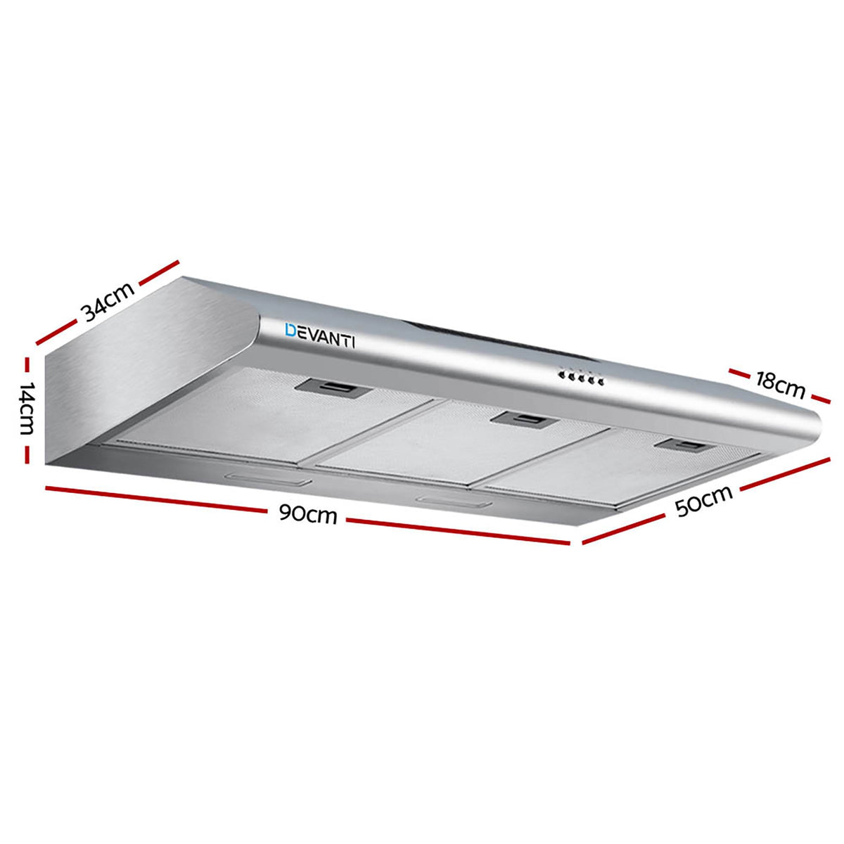 Range Hood | 900mm | Stainless Steel | 90cm Rangehood